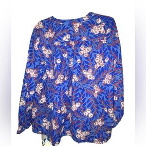 Ann Taylor women’s print blouse size L floral top